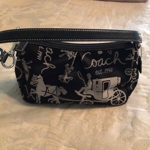 Coach Stagecoach design canvas purse.